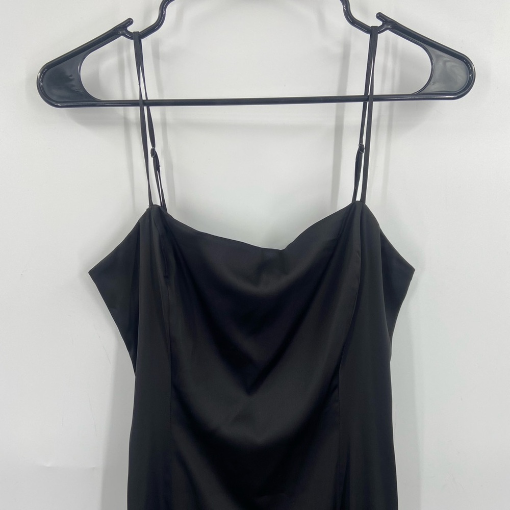 Aritzia Sunday Best ‘90s Shimmer Satin Mini Dress Black 8 - Picture 3 of 9